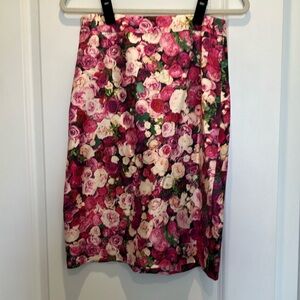 Kate Spade silk floral pencil skirt